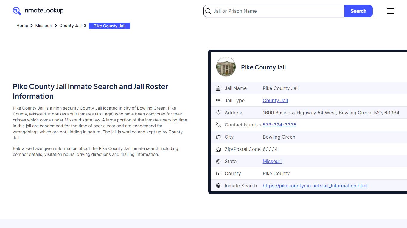 Pike County Jail Inmate Search and Jail Roster Information - Inmate Lookup